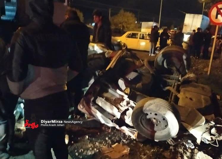 تصادف مرگبار پژو با کامیون روسی در آستارا یک کشته به جا گذاشت