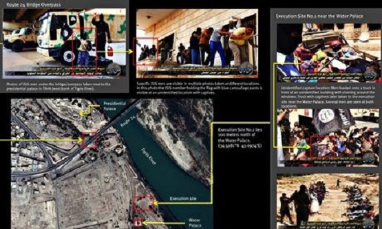 Human Right Watch map of Isis execution site