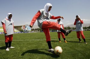 Players of Iran's women national footbal