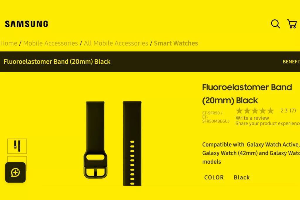 فروش بند فلوروالاستومر در سایت رسمی سامسونگ