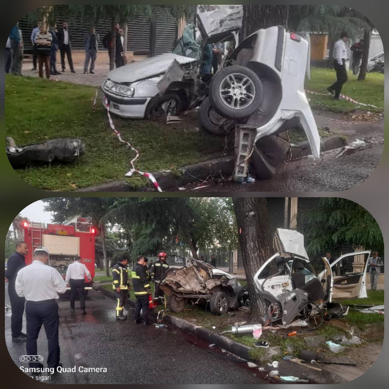 حادثه دلخراش روبروی فرمانداری رشت | پژوپارس نصف شد، سه نفر در دم جان باختند!