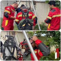 سقوط بانوی ۵۰ ساله در چاه جان او را گرفت | عملیات آتش‌نشانی رشت در روستای اسکلک برای خروج جسد