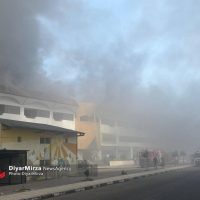 آتش سوزی در مجتمع تجاری ونوس منطقه آزاد انزلی | مجتمع تخلیه و از ورود گردشگران جلوگیری شد