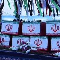 تشییع پیکر مطهر ۷ شهید گمنام در رشت