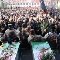 تشییع پیکر مطهر ۷ شهید گمنام در رشت