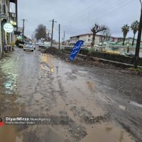 فیلم: وضعیت بد خیابان ۱۷ شهریور لنگرود پس از بارش باران