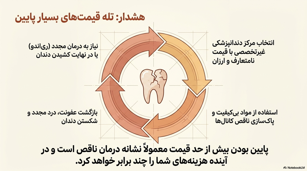 مقایسه قمت عصب کشی دندان