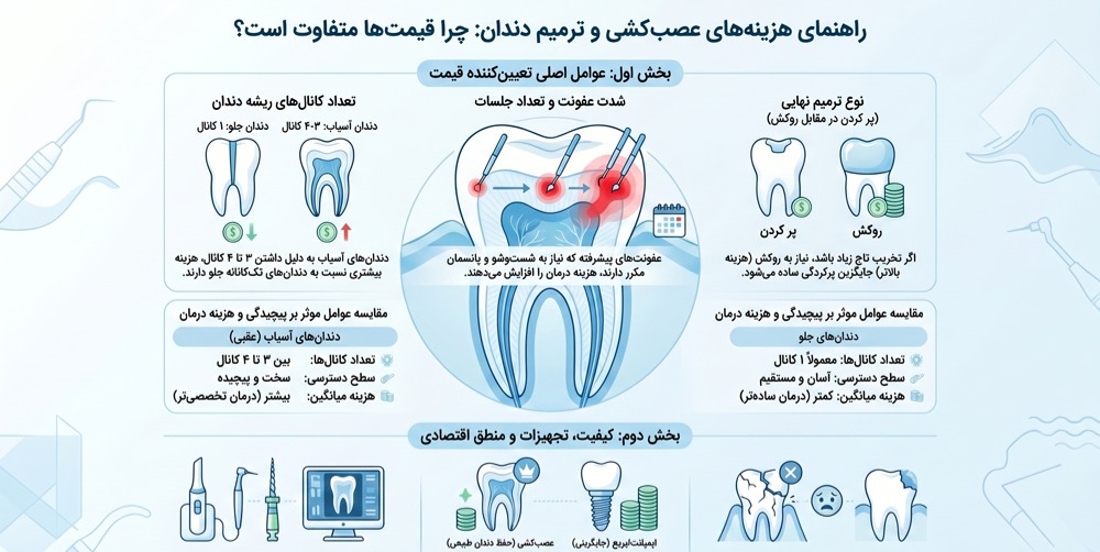 راهنمای عصب کشی دندان