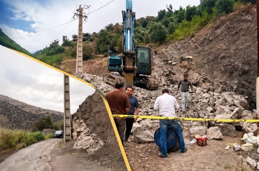 آغاز عملیات تعریض جاده پدافندی «پایین‌بازار» رودبار به طول یک کیلومتر